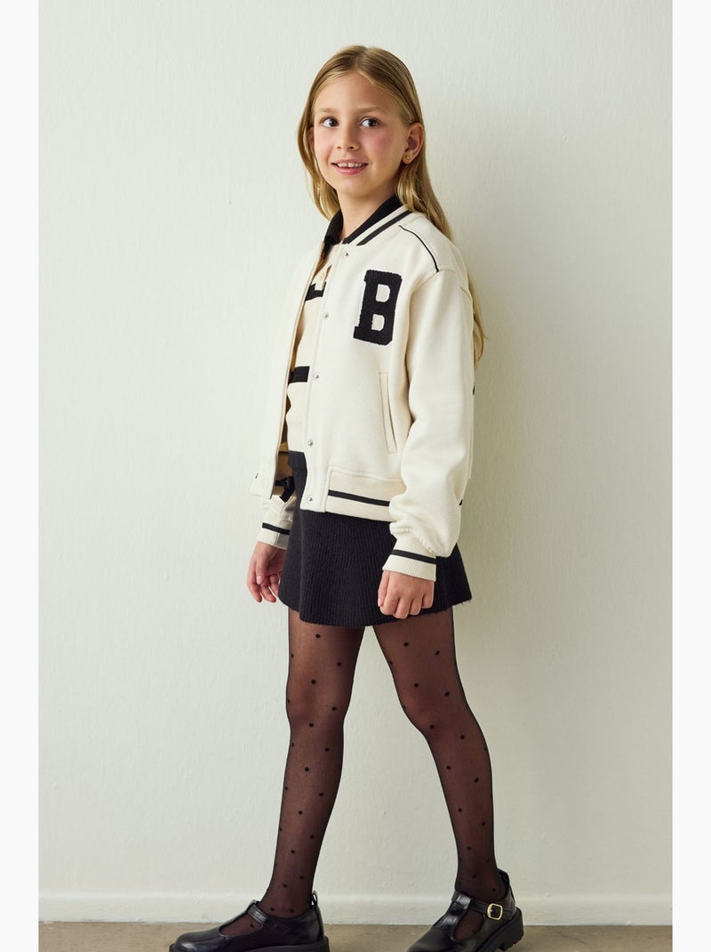 Collants com padrão menina penti Preto - Kiabi