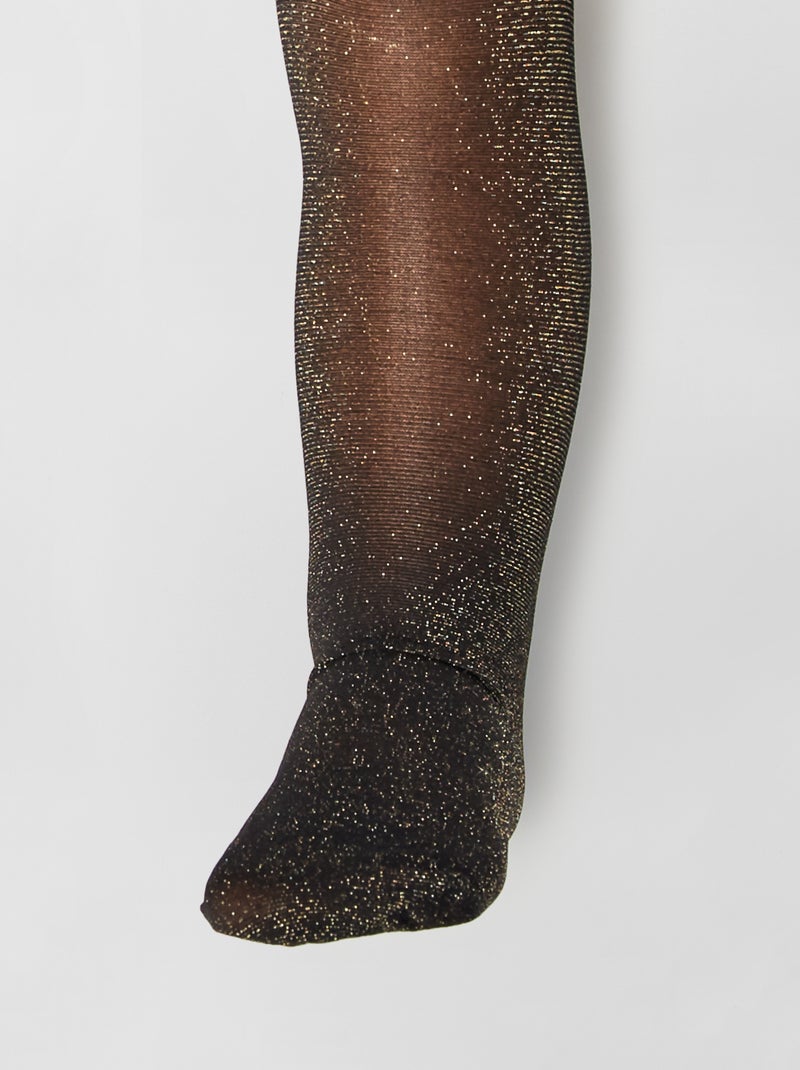 Collants com pontilhado brilhante Preto - Kiabi