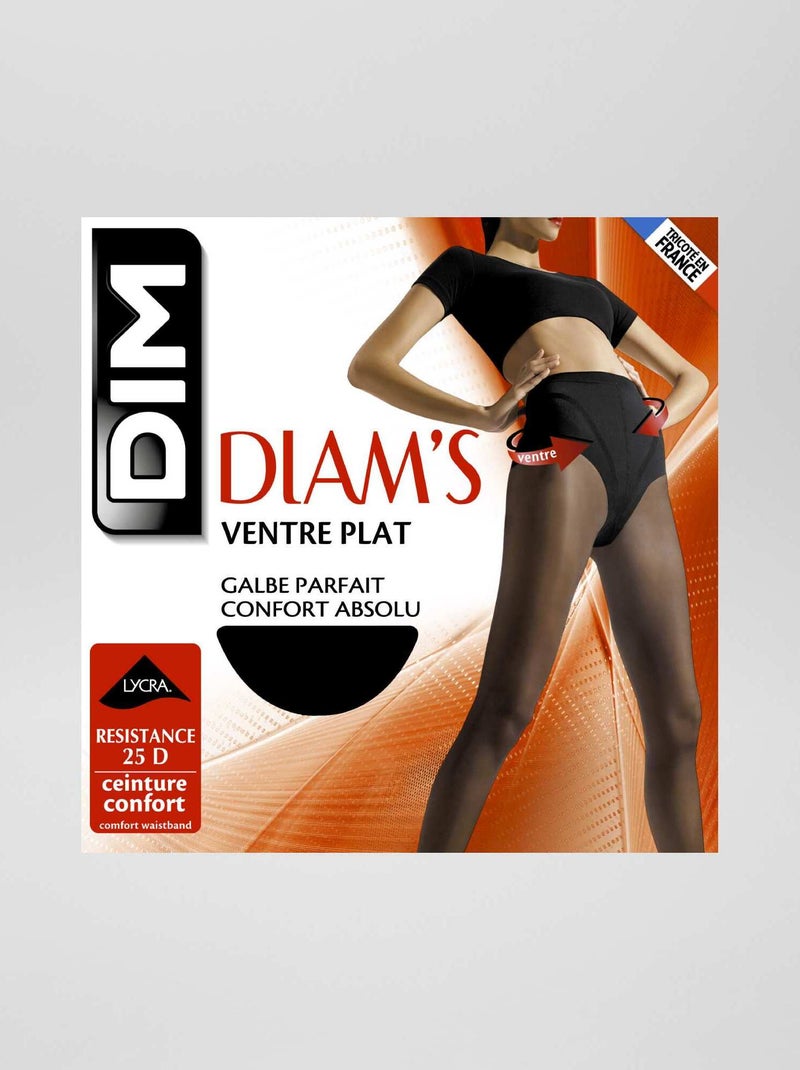 Collants Diams barriga lisa 'DIM' Preto - Kiabi