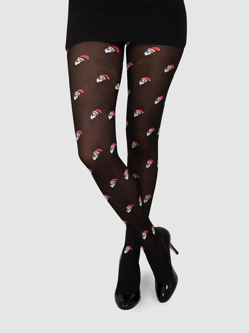 Collants especial Natal com estampado fantasia Estampado Preto - Kiabi