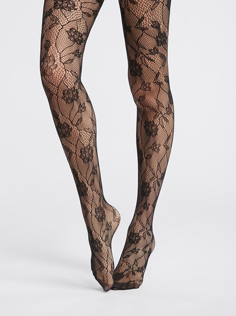 Collants 'flores' 'DIM' PRETO - Kiabi