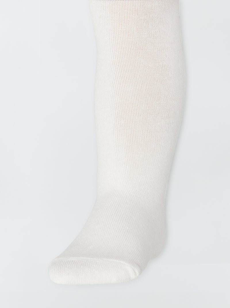 Collants lisas e quentes Branco - Kiabi