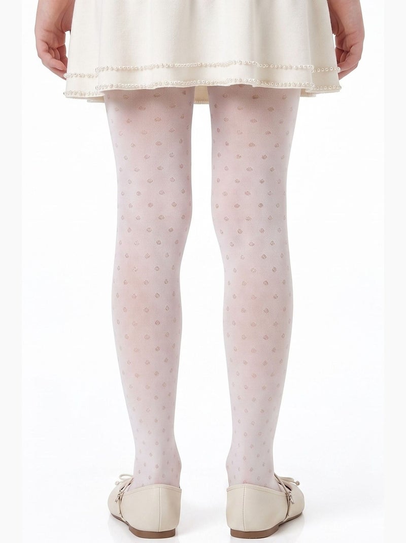 Collants menina mini dotted às bolinhas penti Branco - Kiabi