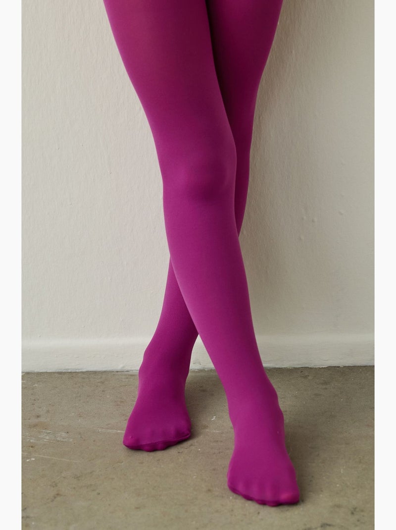 Collants micro infantil penti Magenta - Kiabi