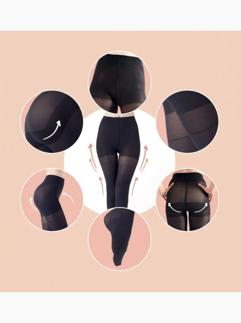 Collants modeladores pernas leves e emagrecedores 70 d Preto - Kiabi
