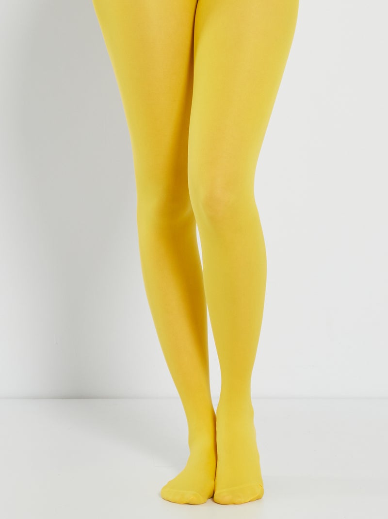 Collants opacos aveludados 'DIM' 50D AMARELO - Kiabi