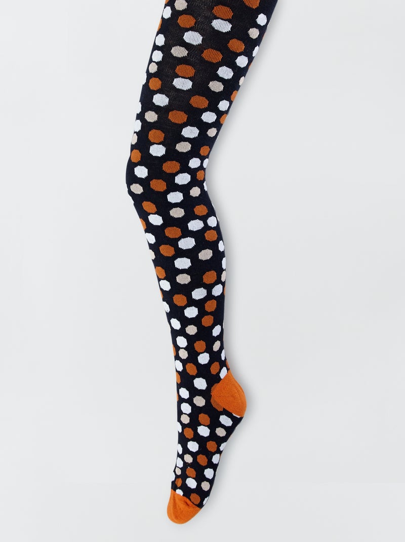 Collants 'pontilhado' Azul Marinho - Kiabi