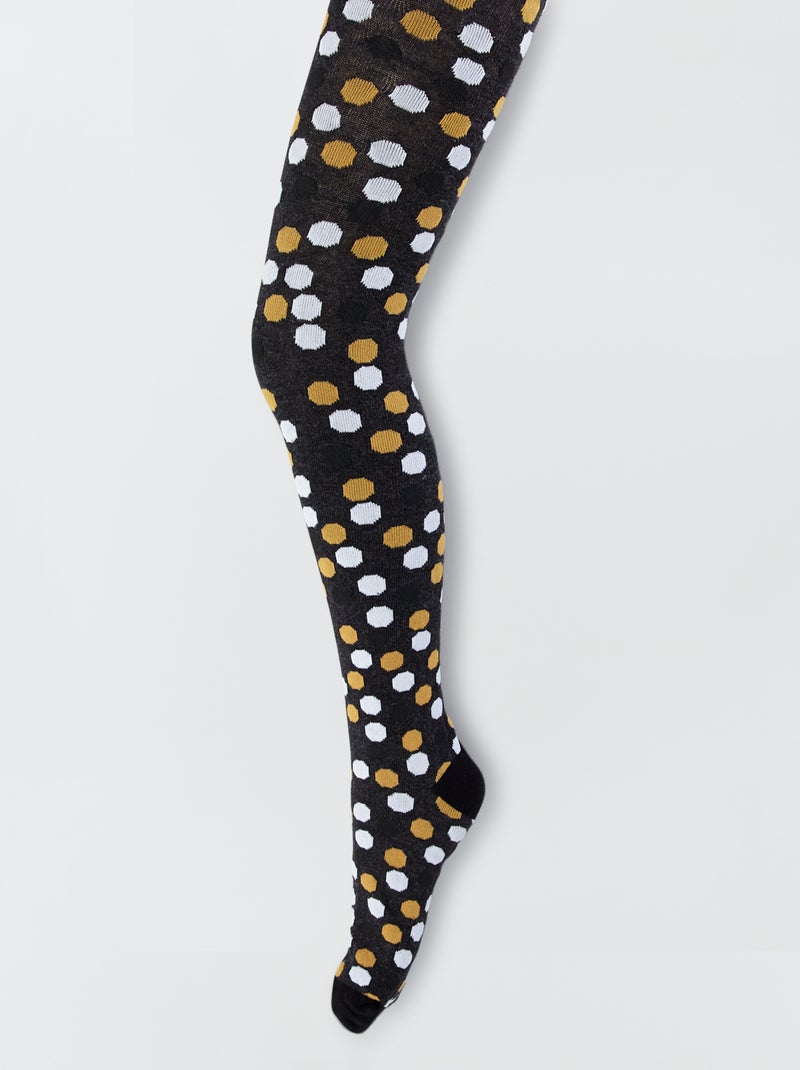 Collants 'pontilhado' Cinza - Kiabi
