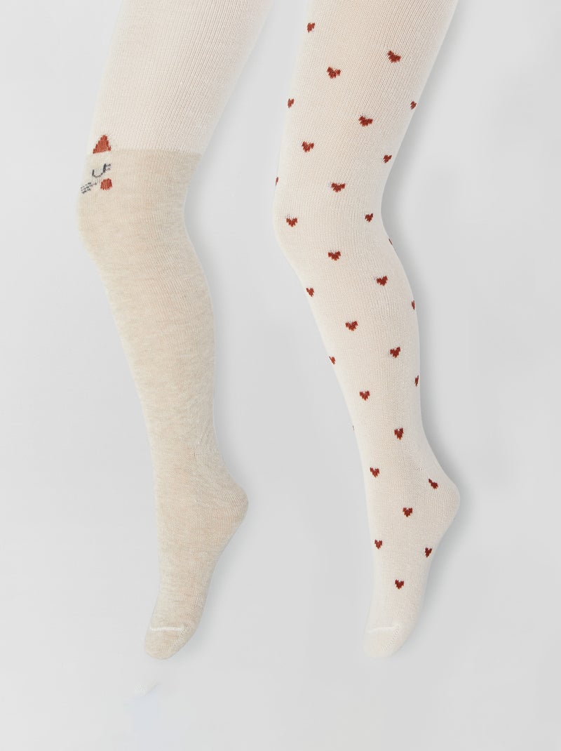 Collants quentes de fantasia - 2 peças BRANCO - Kiabi