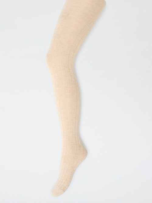 Collants quentes em malha canelada - Lote de 2 - Kiabi