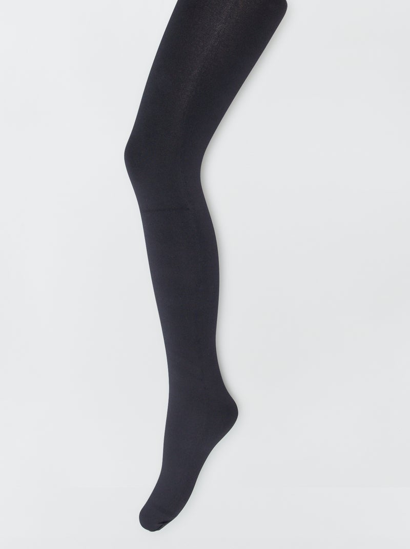 Collants quentes em polar Preto - Kiabi