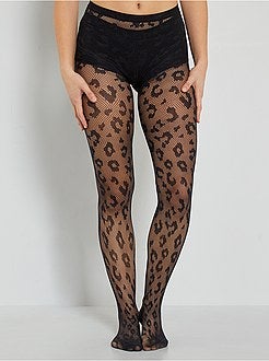 Collants rendilhadas leopardo 'DIM' - Kiabi