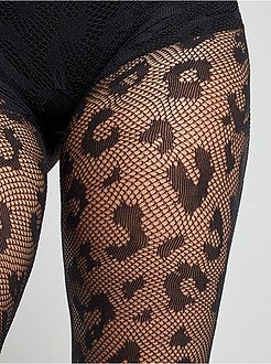 Collants rendilhadas leopardo 'DIM' - Kiabi