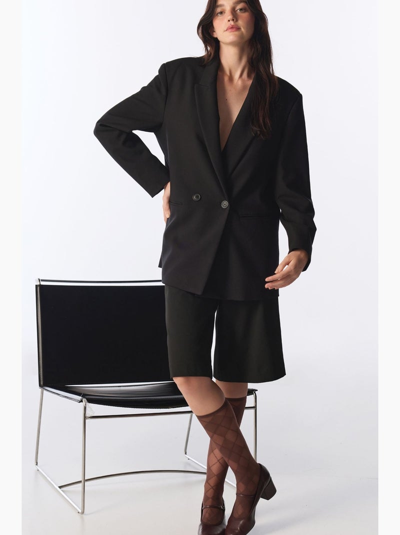 Collants sem pé aos losangos penti Preto - Kiabi