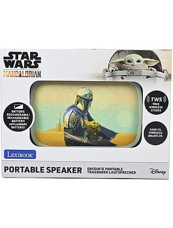 Coluna compacta bluetooth 5.0 star wars com acabamento em tecido