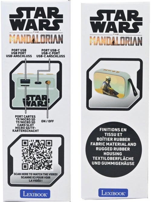 Coluna compacta bluetooth 5.0 star wars com acabamento em tecido - Kiabi