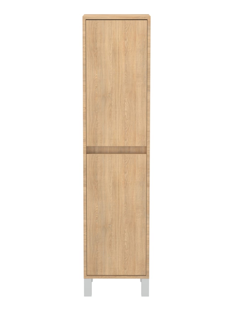 Coluna de casa de banho com 2 portas Bege claro - Kiabi