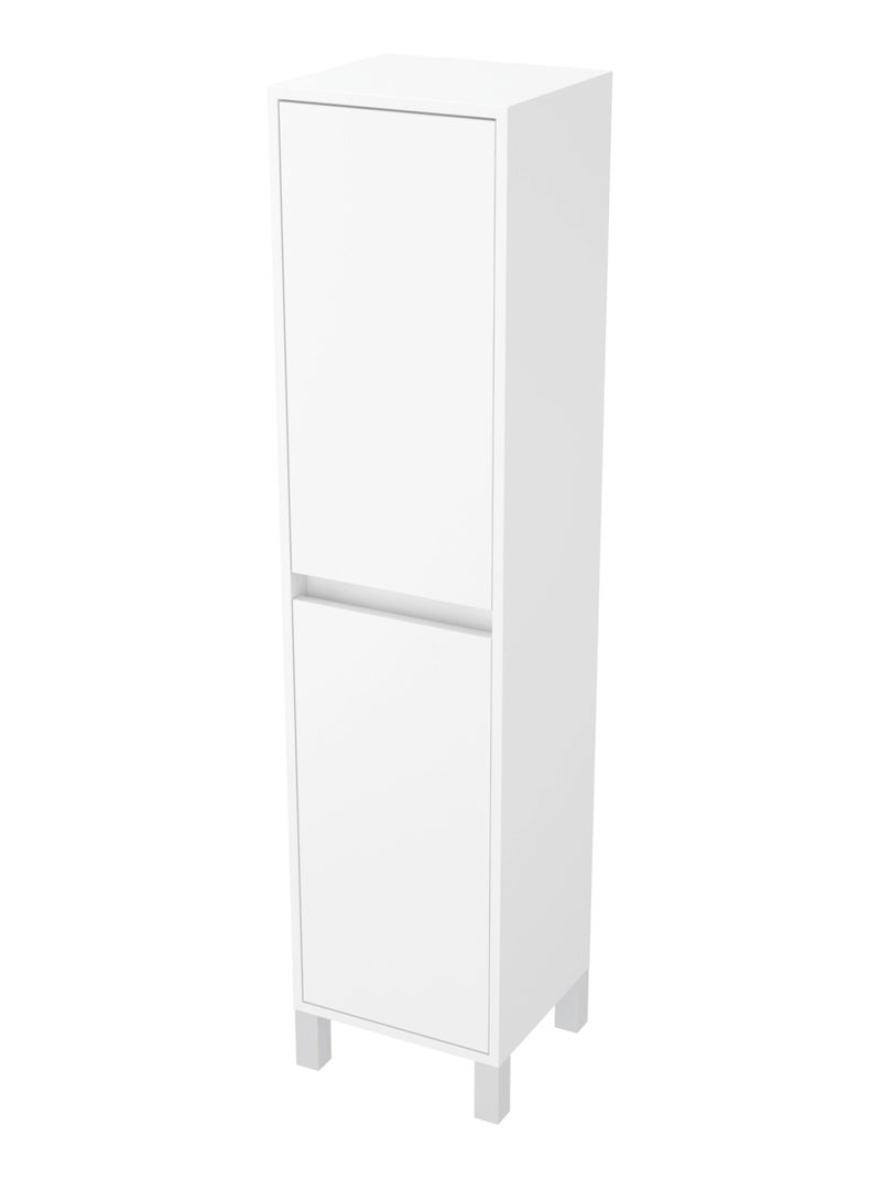 Coluna de casa de banho com 2 portas Branco - Kiabi
