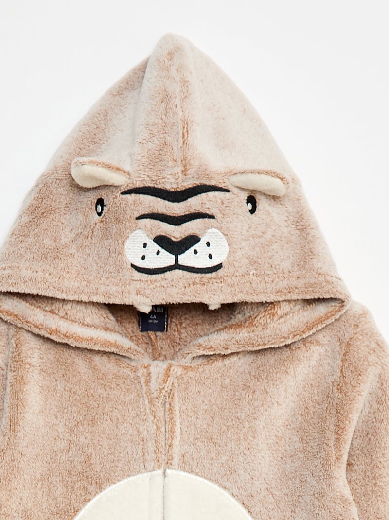 Combinação de noite com capuz animado Castanho - Kiabi