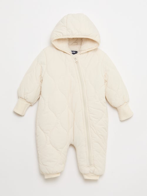 Combipiloto sem pés com forro efeito pele de ovelha - Kiabi