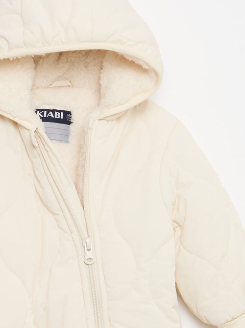 Combipiloto sem pés com forro efeito pele de ovelha - Kiabi