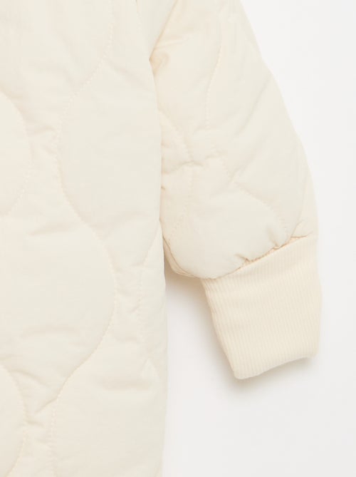 Combipiloto sem pés com forro efeito pele de ovelha - Kiabi