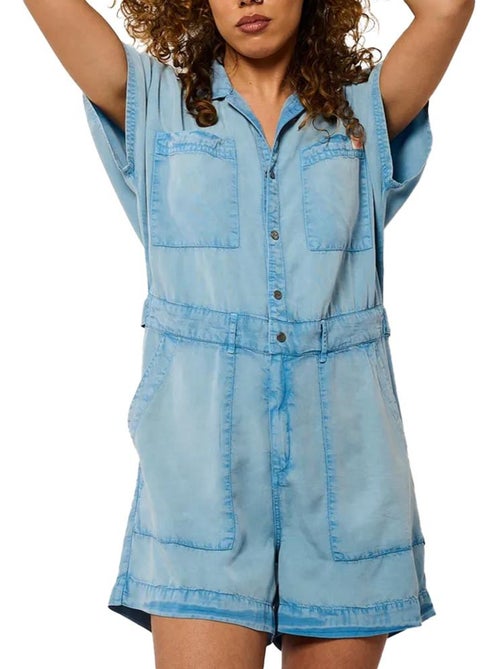 Combishort Azul Kaporal Vidor para Mulher - Kiabi Combishort Azul Kaporal Vidor para Mulher - Kiabi