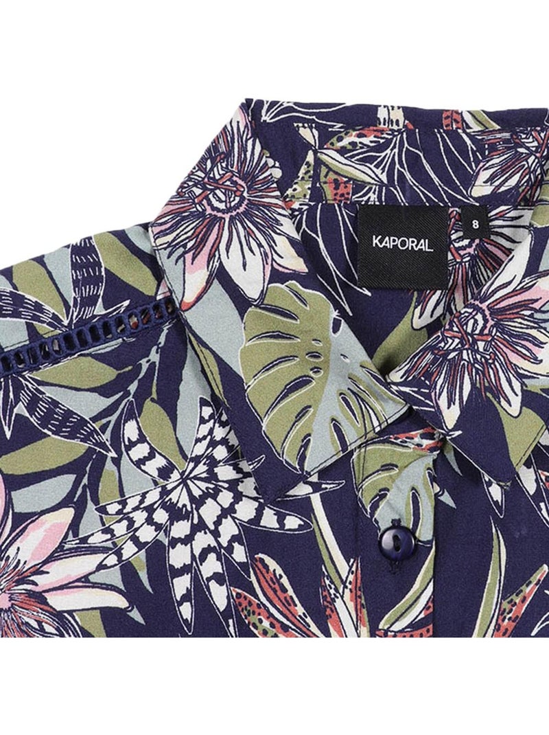 Combishort de Menina Kaporal Frida com Padrões Marinhos Azul-marinho - Kiabi