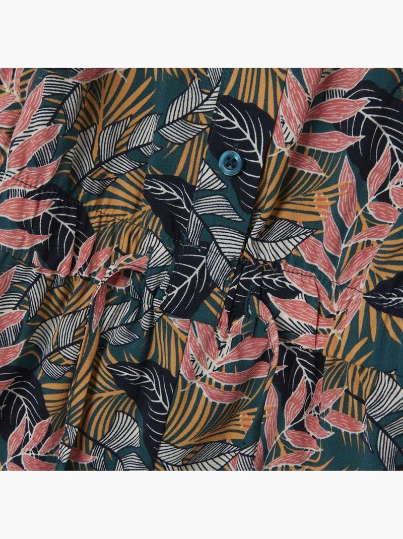 Combishort Floral Verde/Rosa para Menina Name It Vinayafra Verde - Kiabi