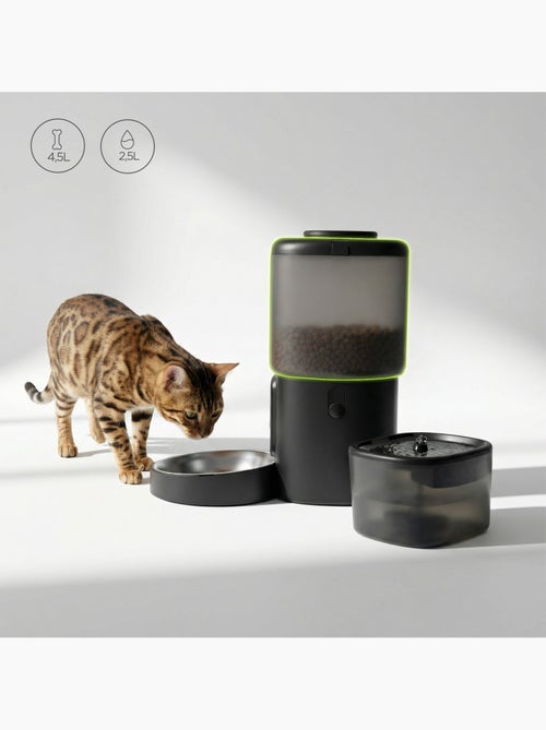Comedeira automática 2em1 para gato PELUVIO Feast - Bebedouro - Wi-Fi - 10/dia - Kiabi Comedeira automática 2em1 para gato PELUVIO Feast - Bebedouro - Wi-Fi - 10/dia - Kiabi