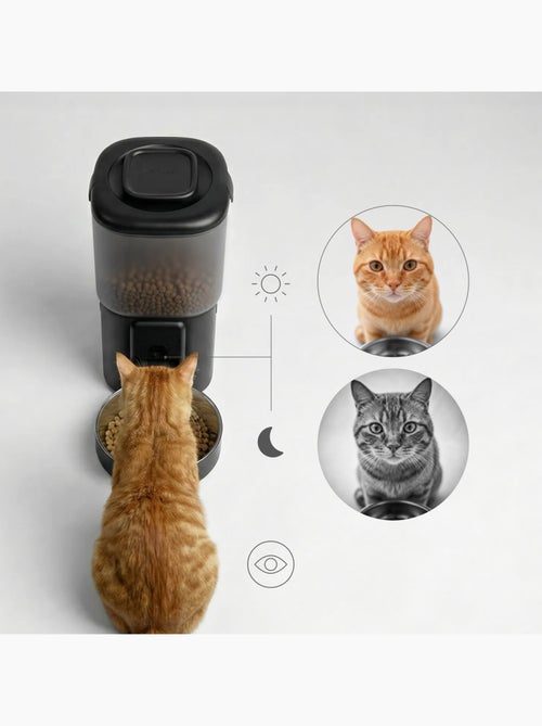 Comedeira automática 2em1 para gato PELUVIO Feast - Bebedouro - Wi-Fi - 10/dia - Kiabi Comedeira automática 2em1 para gato PELUVIO Feast - Bebedouro - Wi-Fi - 10/dia - Kiabi