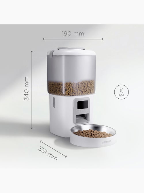Comedeira automática para gato PELUVIO Crispy - 4,5 L - 4 refeições/dia - Kiabi Comedeira automática para gato PELUVIO Crispy - 4,5 L - 4 refeições/dia - Kiabi