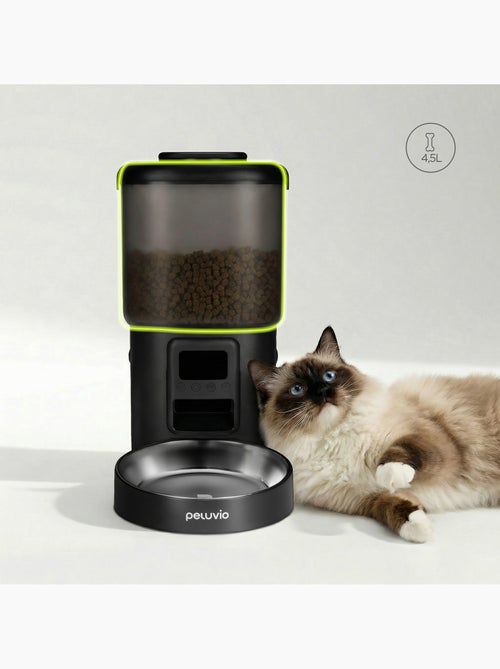 Comedeira automática para gato PELUVIO Crispy - 4,5 L - 4 refeições/dia - Kiabi Comedeira automática para gato PELUVIO Crispy - 4,5 L - 4 refeições/dia - Kiabi