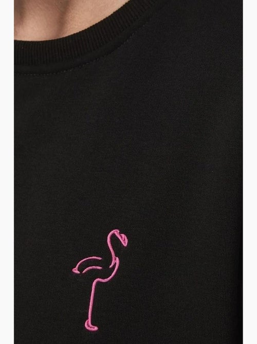 Comfort sweatshirt de gola redonda com padrão animal bordado em relevo hiccup - Kiabi Comfort sweatshirt de gola redonda com padrão animal bordado em relevo hiccup - Kiabi