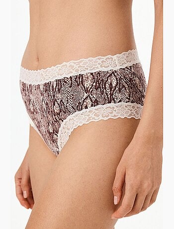 Comfy algodão cheeky hipster com estampa de cobra penti