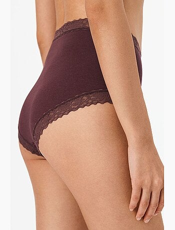 Comfy algodão cueca de cintura alta penti