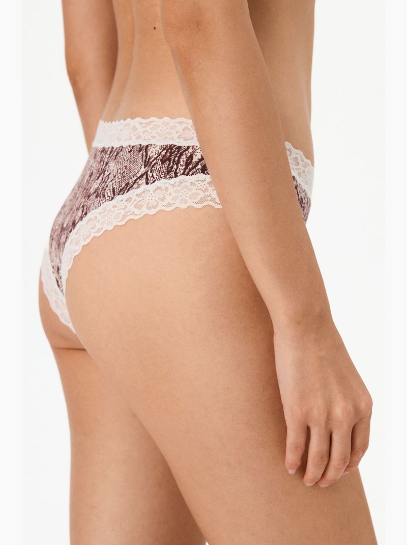 Comfy cueca brasileira penti Castanho - Kiabi