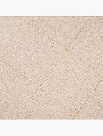 Conjunto 2 capas de almofada natal aos quadrados, fio dourado, algodão - gamusi.