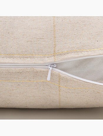 Conjunto 2 capas de almofada natal aos quadrados, fio dourado, algodão - gamusi.