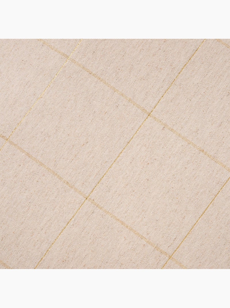 Conjunto 2 capas de almofada natal aos quadrados, fio dourado, algodão - gamusi. Bege - Kiabi