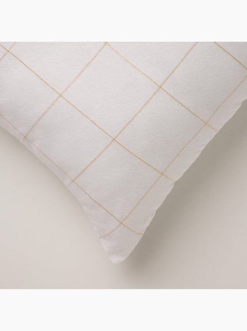 Conjunto 2 capas de almofada natal aos quadrados, fio dourado, algodão - gamusi. - Kiabi