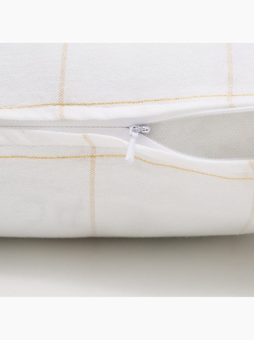 Conjunto 2 capas de almofada natal aos quadrados, fio dourado, algodão - gamusi. - Kiabi