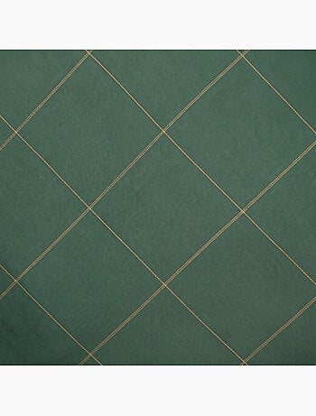 Conjunto 2 capas de almofada natal aos quadrados, fio dourado, algodão - gamusi.