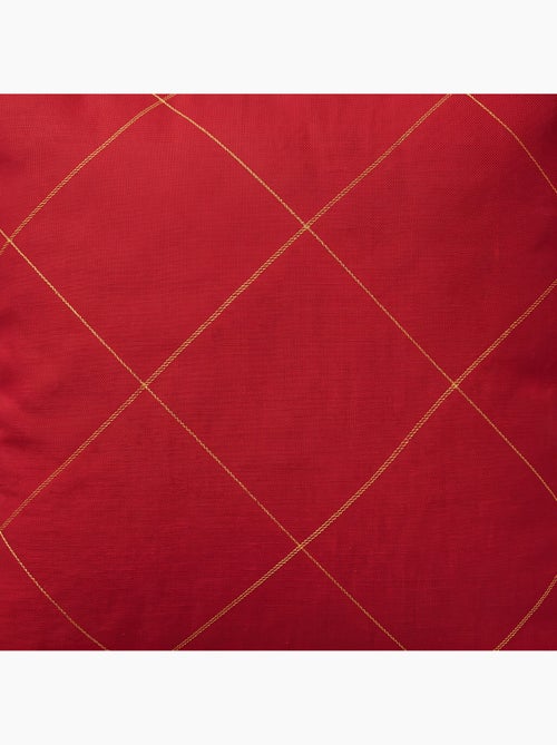 Conjunto 2 capas de almofada natal aos quadrados, fio dourado, algodão - gamusi. - Kiabi
