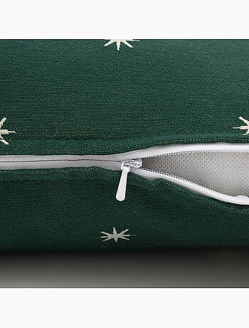 Conjunto 2 capas de almofada natal estrelas, fio dourado, algodão - gamusi.