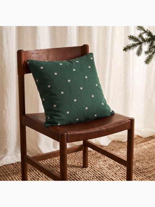 Conjunto 2 capas de almofada natal estrelas, fio dourado, algodão - gamusi. - Kiabi