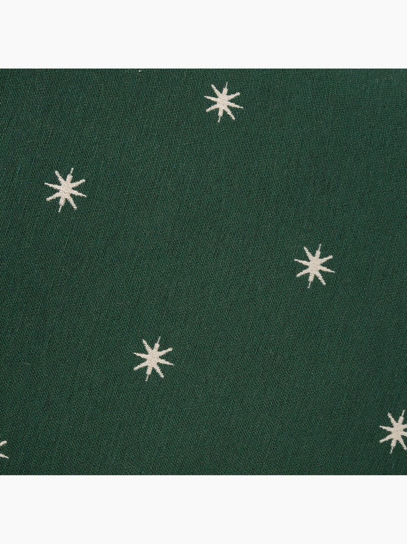 Conjunto 2 capas de almofada natal estrelas, fio dourado, algodão - gamusi. Verde - Kiabi