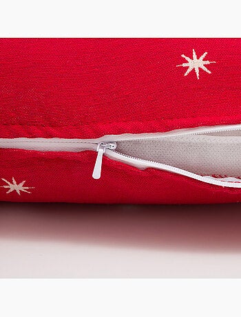 Conjunto 2 capas de almofada natal estrelas, fio dourado, algodão - gamusi.