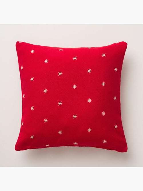 Conjunto 2 capas de almofada natal estrelas, fio dourado, algodão - gamusi. - Kiabi