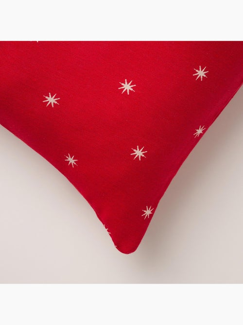 Conjunto 2 capas de almofada natal estrelas, fio dourado, algodão - gamusi. - Kiabi